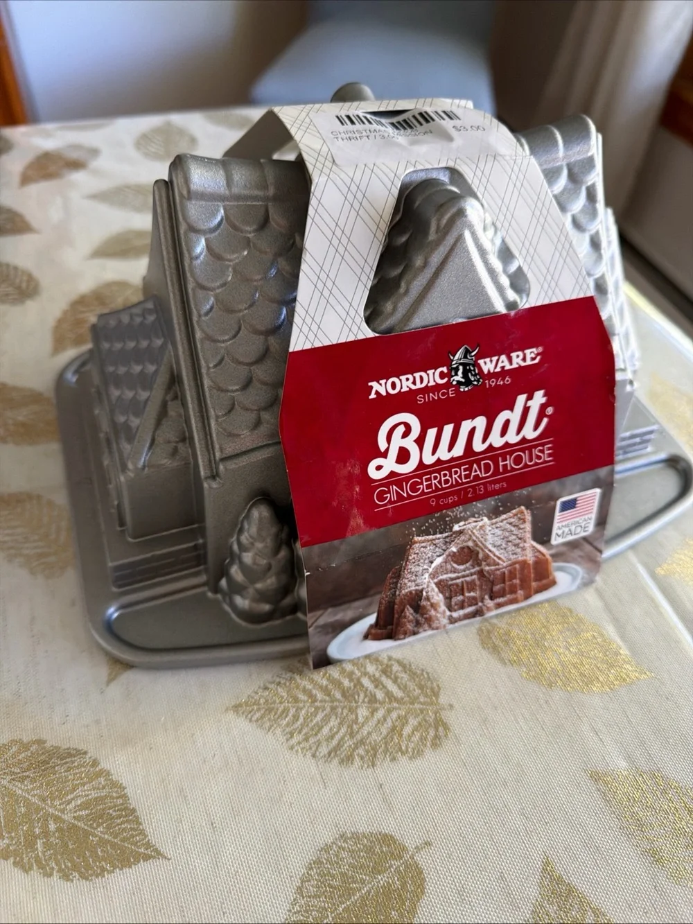Nordic Ware Silver Bundt Gingerbread House Cake Mold